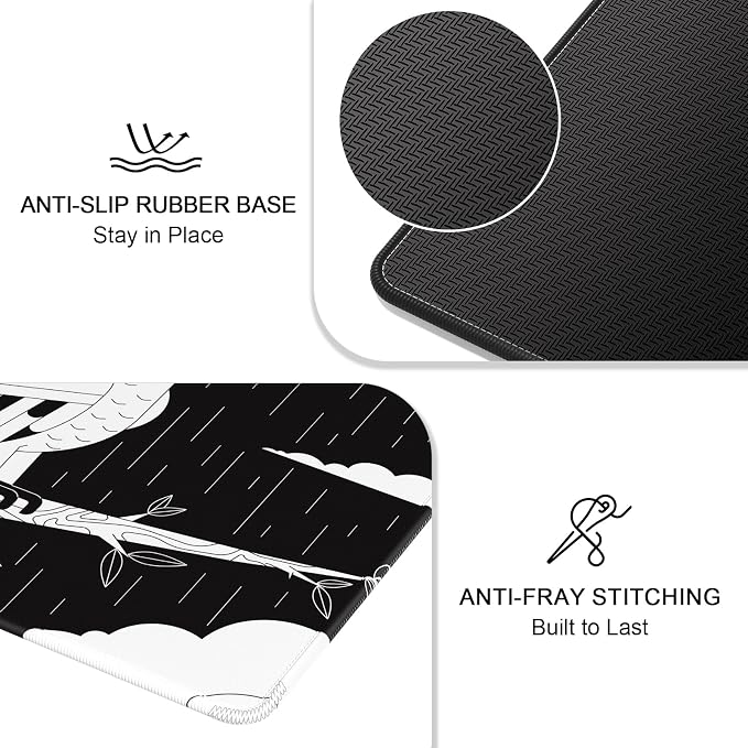 Auhoahsil Mouse Pad, 12 x 10 in Owl Theme Computer Mouse Pad - Image 5
