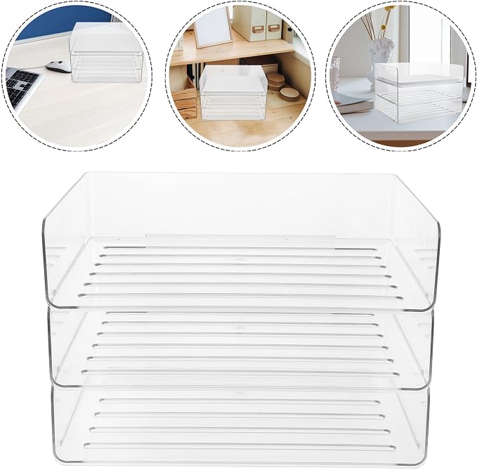 LIGHTAOTAO Stackable Desk Organizer Tray Paper Holder - Image 8