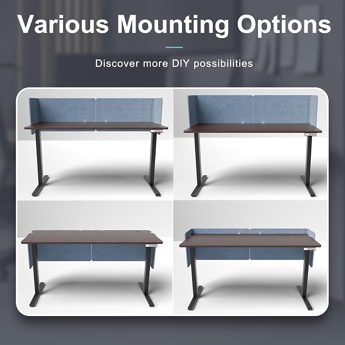 ERGO COLLECT Desk Privacy Panel, 2-in-1 Adjustable Acoustic Desktop Partition - Image 8