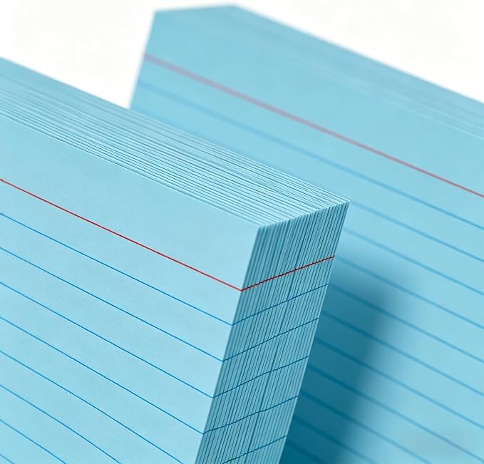 5x7 Index Cards, Heavyweight 160gsm Blue Note Cards - Image 3