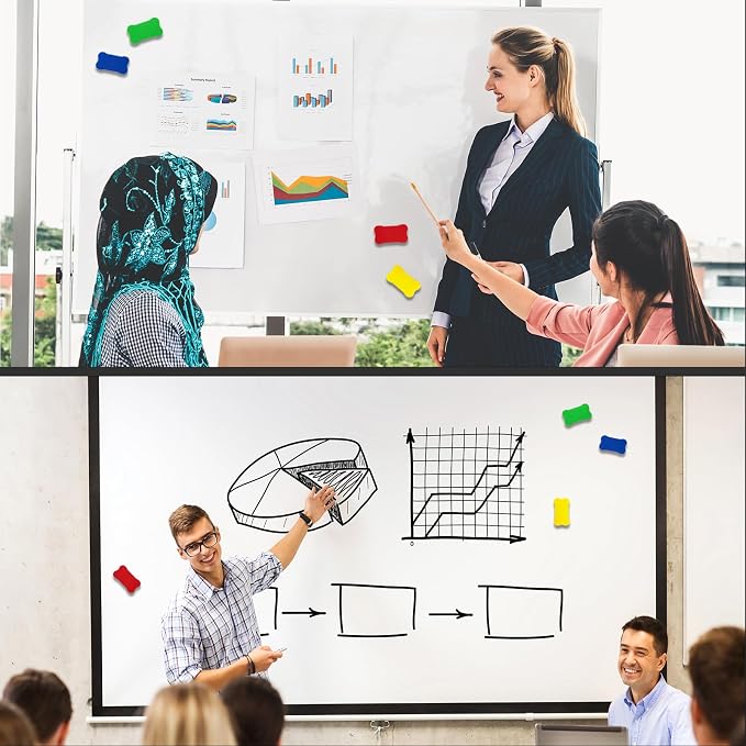 Dry Erase Erasers, 24 Pack Magnetic Whiteboard Erasers, Small White Board - Image 6