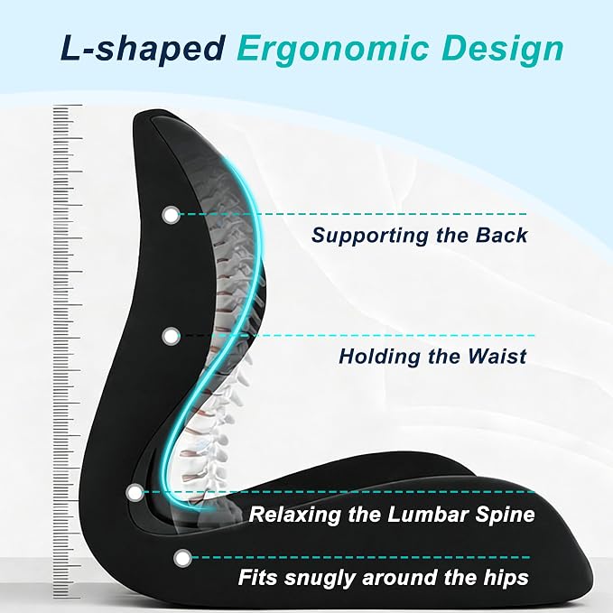 Seat Cushion for Office Chair and Car, Lumbar Support Pillow for Office Chair - Image 3