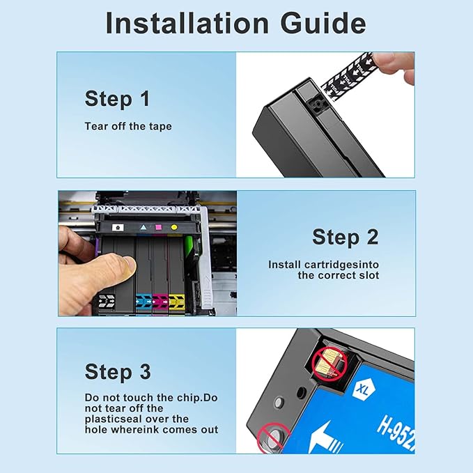 Black High-Yield Ink Cartridge Replacement for HP 952 XL Ink Cartridges Use with Officejet Pro 7740 8210 8710 8720 8740 8715 7720 8725 8730 8216 (4 Packs)-DeskLoop Office
