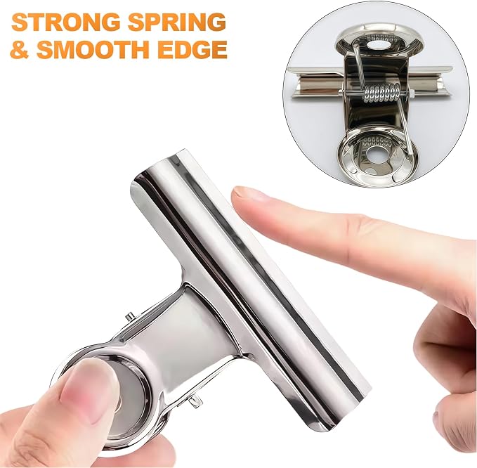 140 PCS Stainless Steel Metal Hinge Clips Assorted, Large Bulldog Clips - Image 3