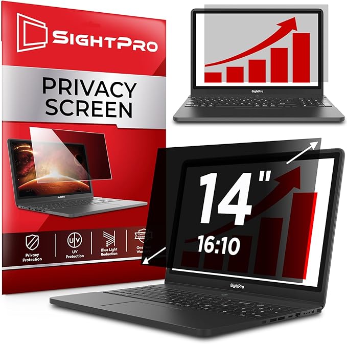 SightPro 14 Inch 16:10 Laptop Privacy Screen Filter by SightPro