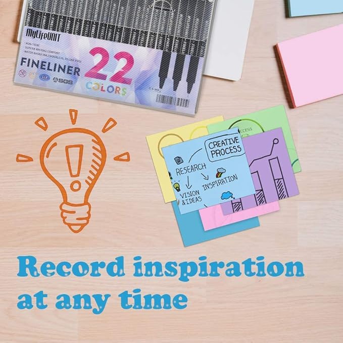 MyLifeUNIT Sticky Notes 3x3, Bulk Pack 108 Note Pads 10800 Sheets for Daily Reminder, Self-Stick Notes with 6 Assorted Colors for Office School Home Notebook Supplies-DeskLoop Office