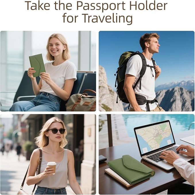 ZOPPEN Mulit-purpose Rfid Blocking Passport Holder Travel Wallet Passport and - Image 8