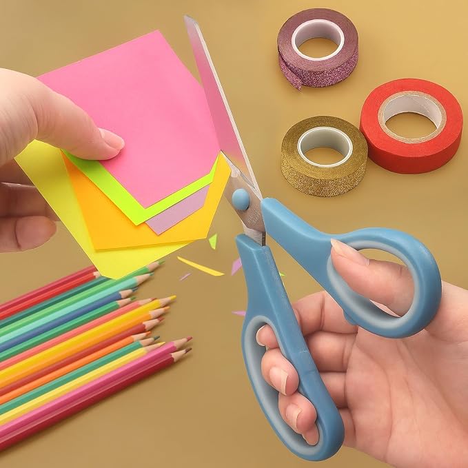 LONGKEY 8.5" Pastel Scissors 3-Pack, Ultra Sharp Stainless Steel, Soft Grip - Image 7