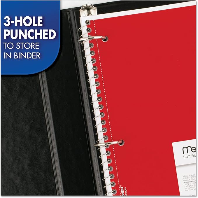 Mead Spiral Notebook, 1 Subject, College Ruled Paper, 7-1/2" x 10-1/2" - Image 6