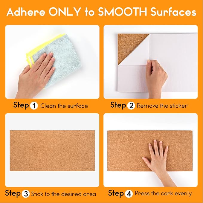 TUPARKA 6 Pack Cork Board Bulletin Boards 17"x8" - Image 5