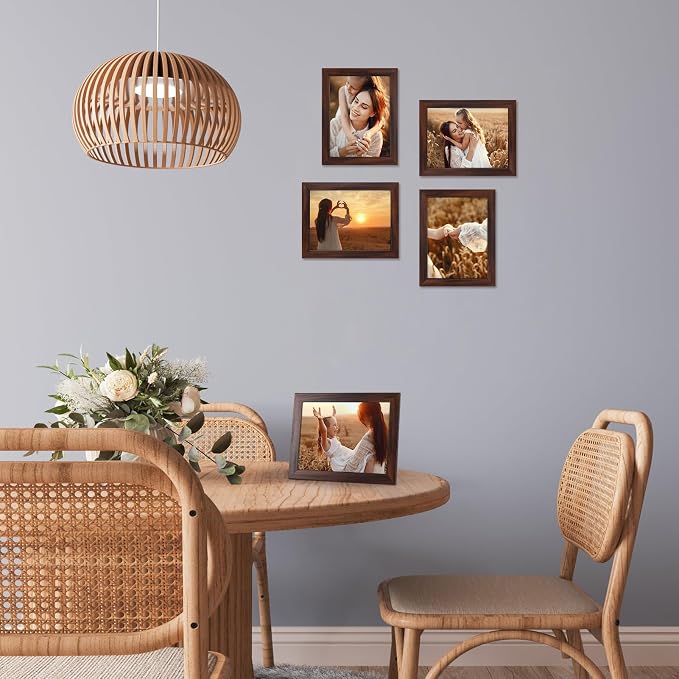 Giftgarden 6x8 Picture Frame Brown 6 x 8 Photo Frames Bulk - Image 6