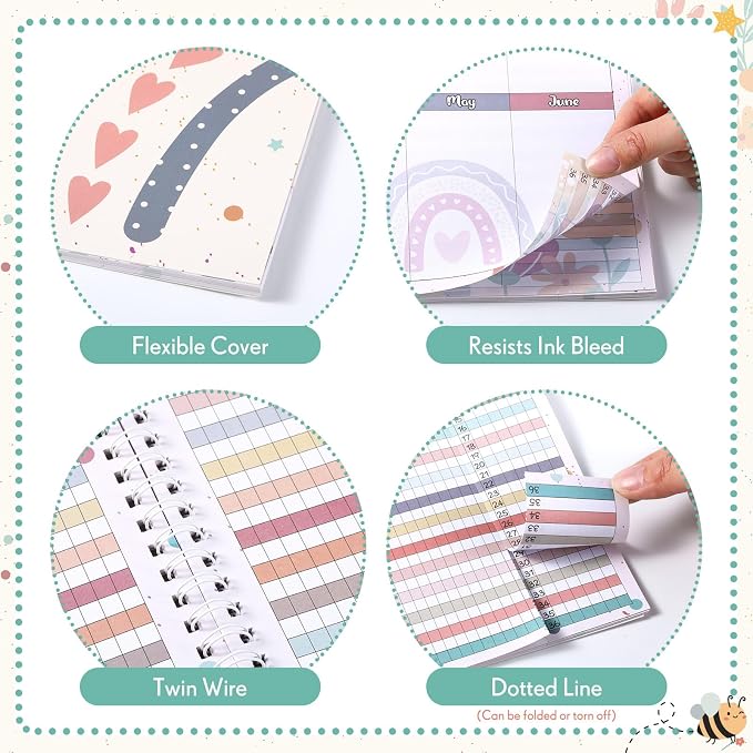 Fuyoooo Teacher Record Book 2026-2027 Spiral Bound Pencil Grade Book - Image 4