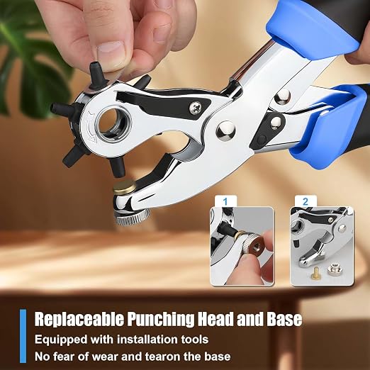 Heavy Duty Rotary Puncher, Diyife Leather Belt Hole Puncher - Image 5