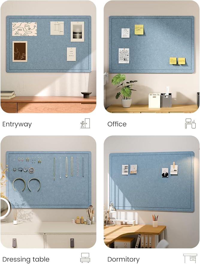 Fluxynara Bulletin Board, 35.4" x 23.6" Cork Board Alternative - Image 7