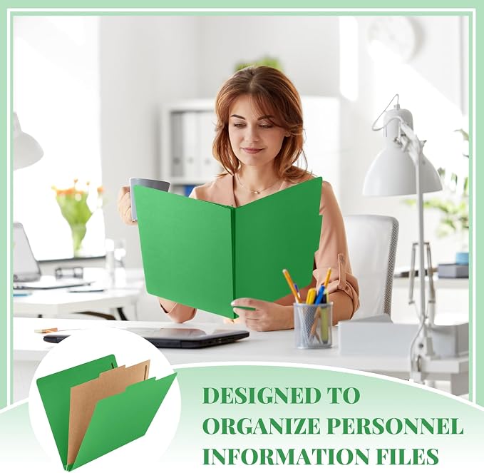 Skyygemm 12 Pcs Classification Folders 3 Pocket Dividers Letter Size Employee - Image 6
