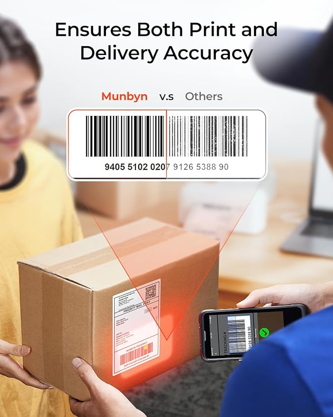 MUNBYN Bluetooth Thermal Label Printer RealWriter RW402B, 4x6 Shipping Label Printer for Small Business, Compatible with Android, iPhone and Windows, Mac, Chromebook, Ebay, USPS, FedEx, Shopify-DeskLoop Office