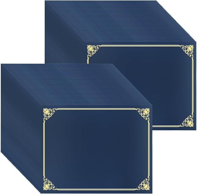 50 Pcs Certificate Holders Bulk, Document Covers by Oleitodh