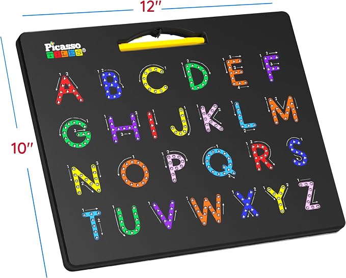 PicassoTiles Double-Sided 2-in-1 Upper & Lower Case ABC Magnetic Drawing Board - Image 2