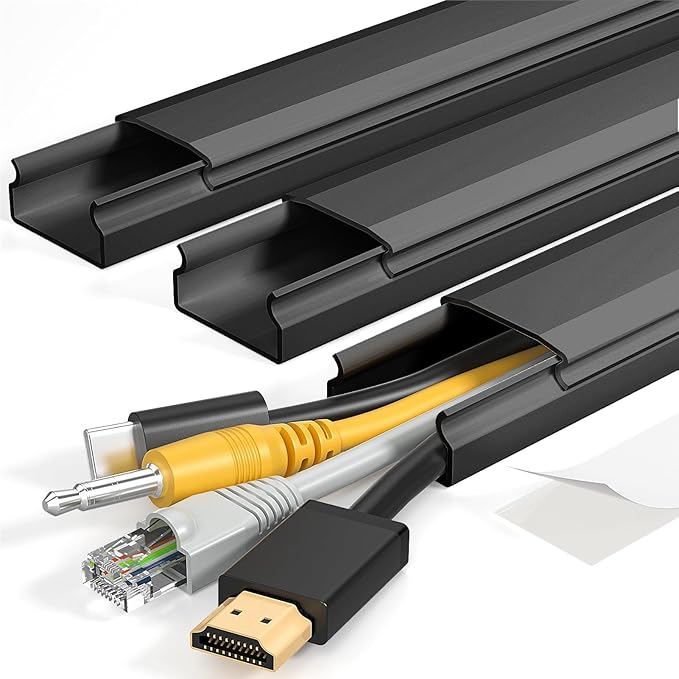 Yecaye TV Cord Hider, 42In Large Cable Hider Black, Wire Covers by Yecaye