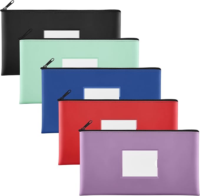 SMARTAKE 5-Pack Bank Deposit Money Bags by SMARTAKE