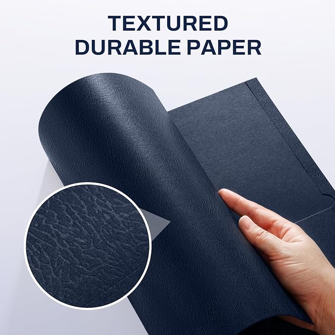 SUNEE Folders with Pockets, 2 Pocket Folders Fit Letter Size Paper, Paper File - Image 3