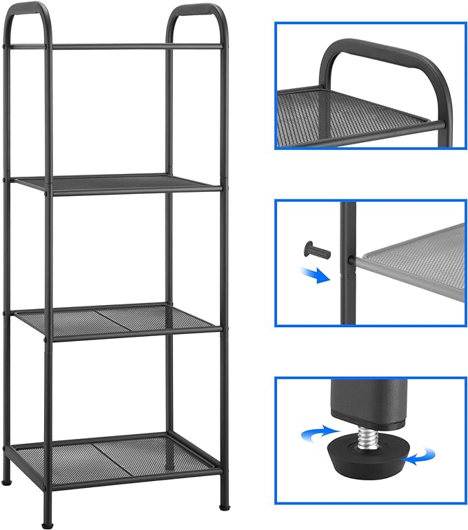 MAX Houser Storage Rack with Shelf, Industrial Style Extendable Plant Stand - Image 4