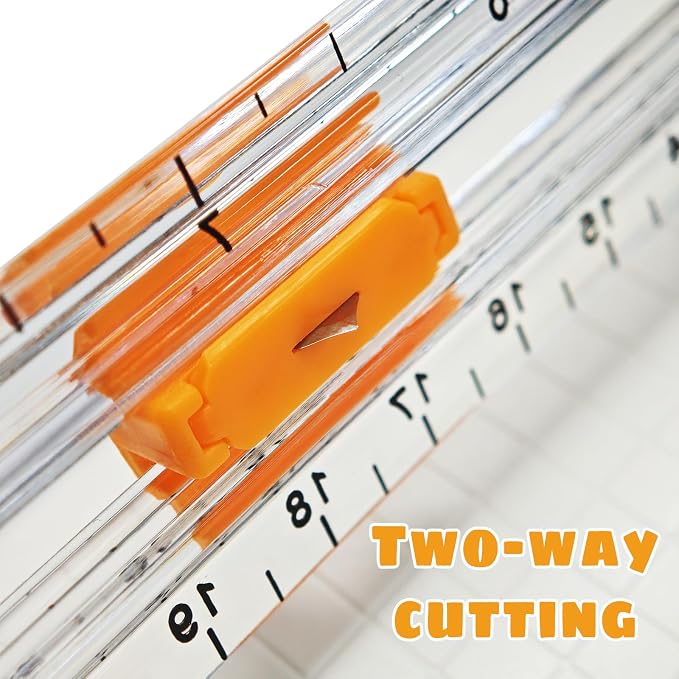 Paper Cutter Slider Small Mini, 12 Inch Paper Trimmer Slicer, Two-Way Cutting - Image 3