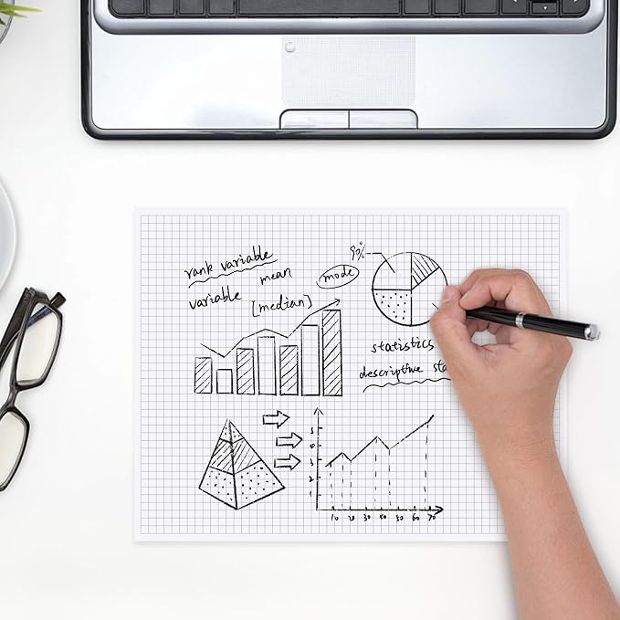 zmybcpack 6 Pack 8.5"X11" Graph Paper Pads, Grid Writing Pads, Memo ScratchPads - Image 4