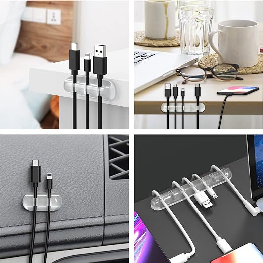 INCHOR Cord Organizer, Cable Organizers USB Cable Holder Wire Organizer Cord - Image 7