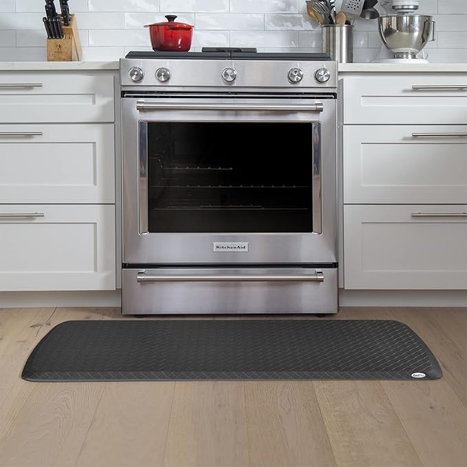 GelPro Elite Premier Gel & Foam Anti-Fatigue Kitchen Floor Comfort Mat, 20" x 48", Basketweave Black-DeskLoop Office