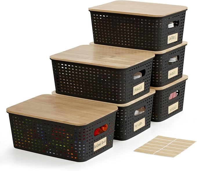 Bagnizer Small Plastic Storage Bins by Bagnizer