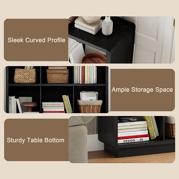 ChooChoo 6 Cube Storage Organizer, Wooden Bookcase - Image 7