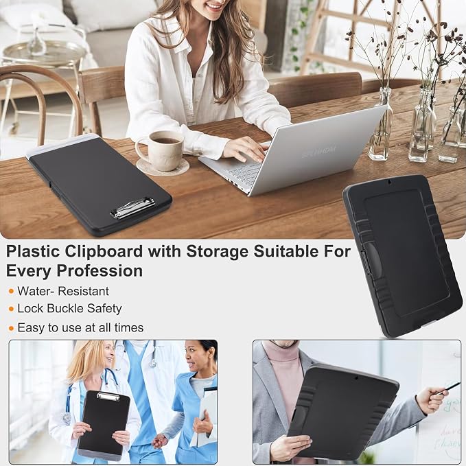 SFLHHDM Clipboard with Storage, Clip Boards 8.5x11, Plastic Clipboards with Pen - Image 8