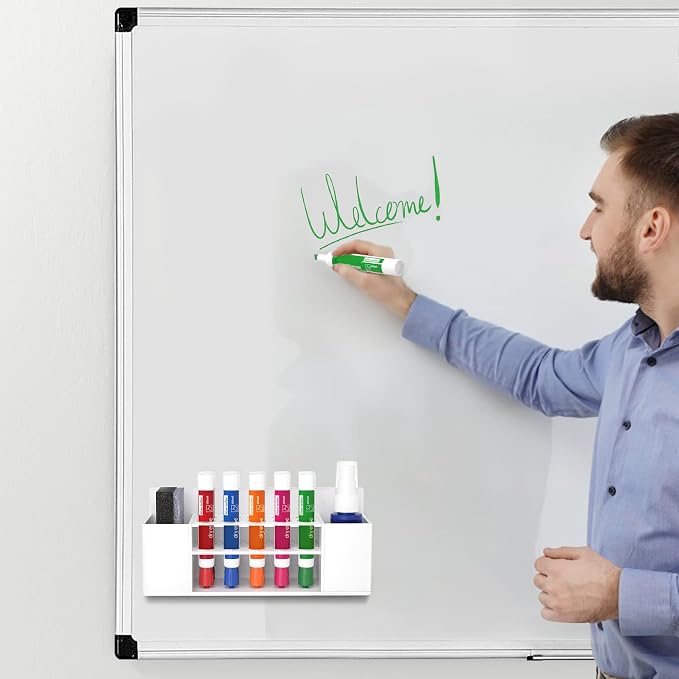HBlife 2 Pcs Acrylic Magnetic Dry Erase Marker Holder - Image 3