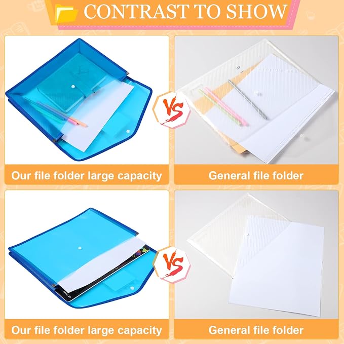Epakh 36 Pack Plastic Expanding File Folders Expandable File Folder - Image 5