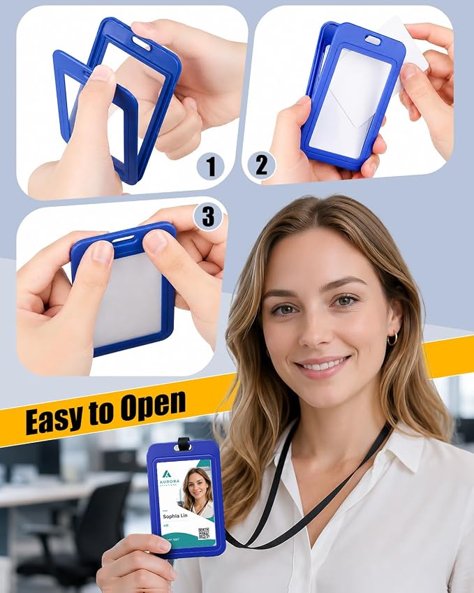 Uniclife 3 Pack ID Badge Holder - Image 5