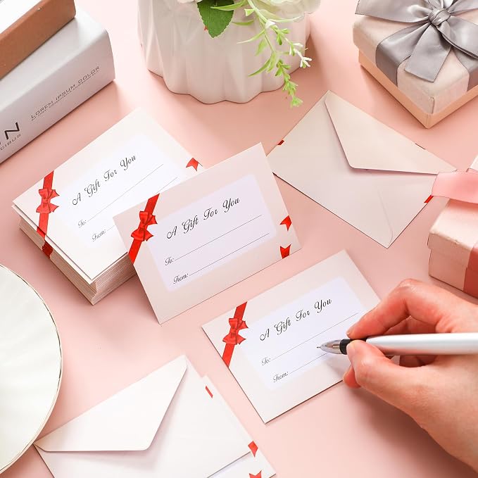 Gueevin 600 Pcs Mini Gift Card Envelopes Holiday Card Sleeves Gift Holder Small - Image 3