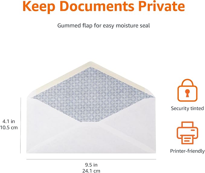 Amazon Basics #10 Security Tinted Business Envelopes - Image 7