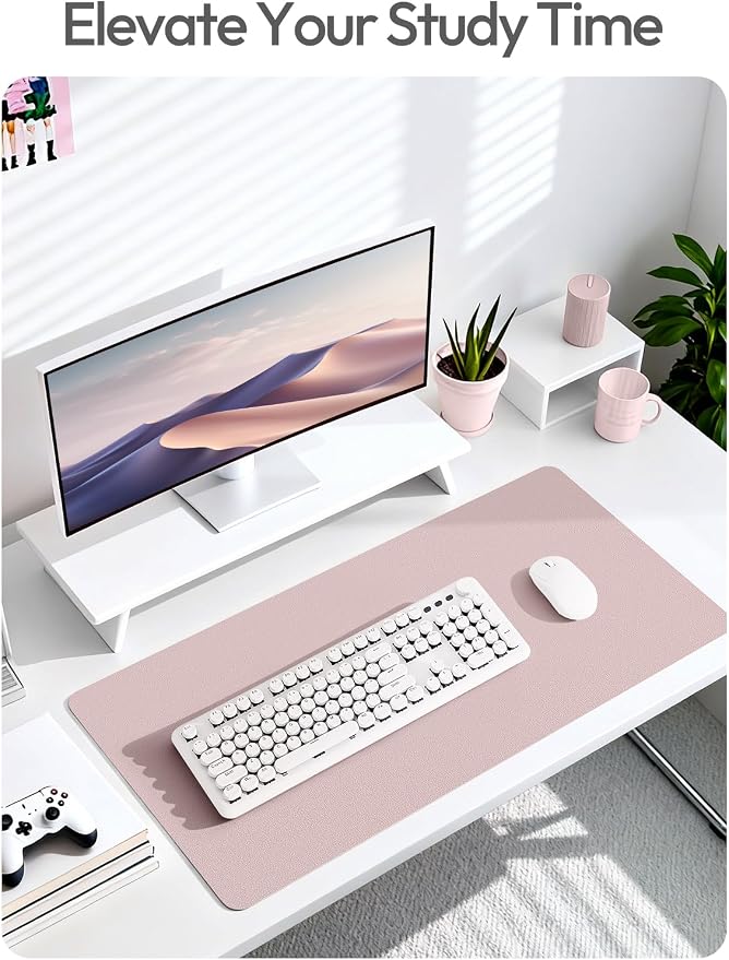 YSAGi Leather Desk Pad Protector, Office Desk Mat, Large Mouse Pad, Non-Slip PU - Image 7