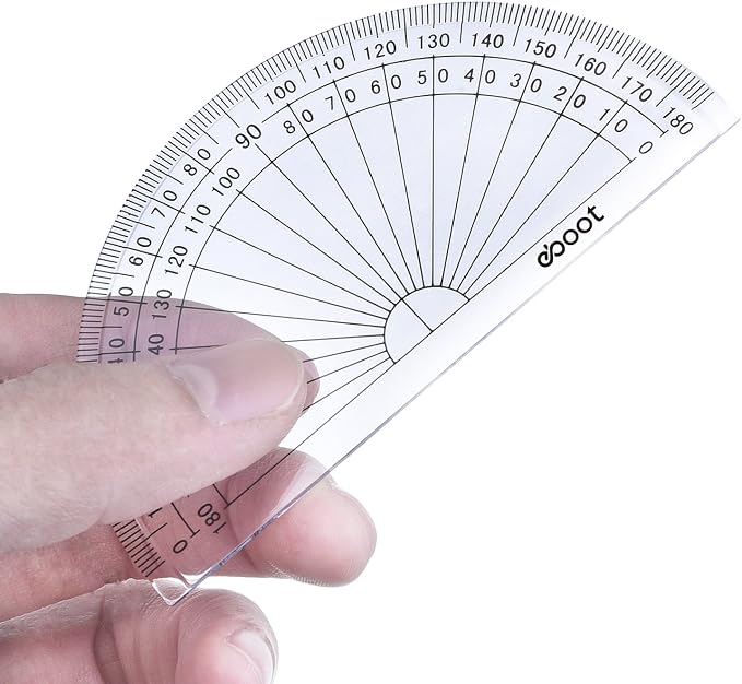 20 Pack Plastic Protractor, 180 Degrees Protractor - Image 4