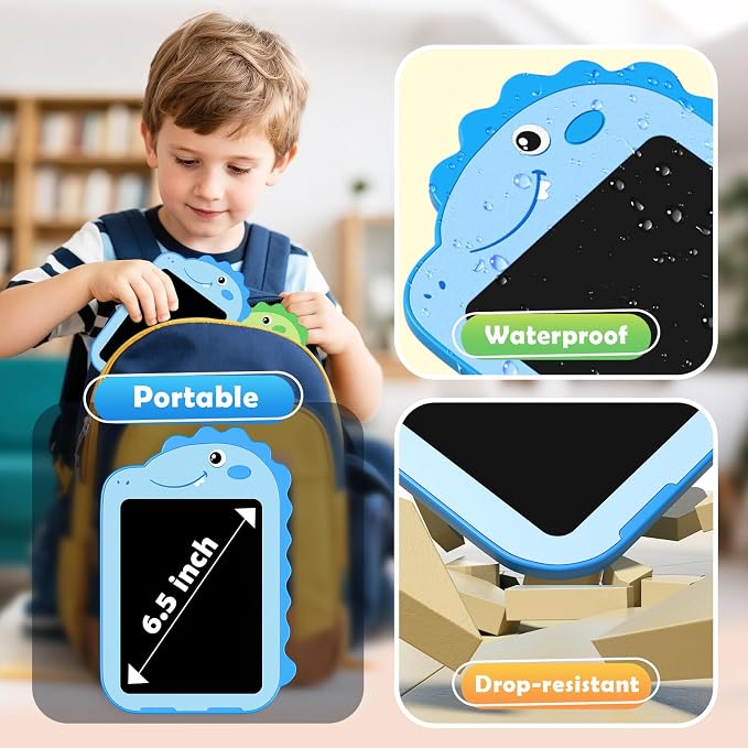2 Pack LCD Writing Tablet for Kids, 6.5 Inch Colorful Doodle Board Drawing - Image 5