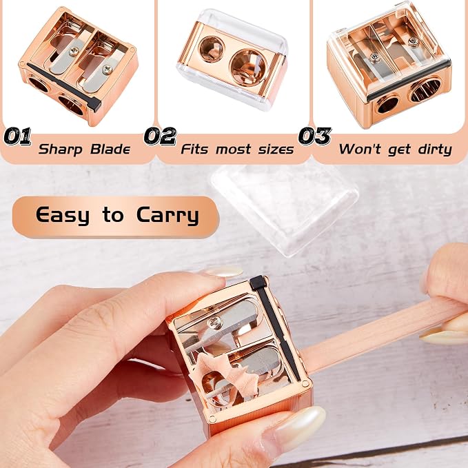 Chuangdi 5 Pack Makeup Pencil Sharpener Plastic Lip Liner Pencil Eyeliner - Image 3