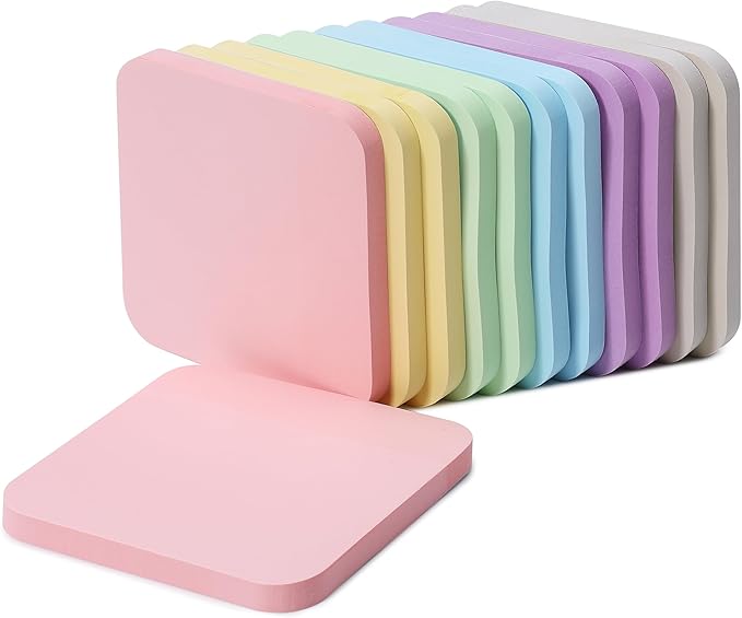 Mr. Pen- Sticky Notes, 12 Pads, 720 Sheets, Pastel Color | Round Corner Sticky - Image 7