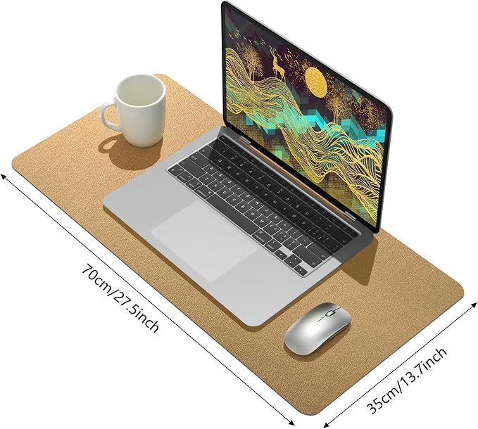 Bloss Leather Desk Mat, Non-Slip/Waterproof Desk Pad, Desk Matt - Image 4