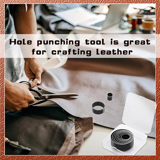 8 Pcs Leather Circle Cutter Tool Set, Leather Punch Tool, High Carbon Steel - Image 6