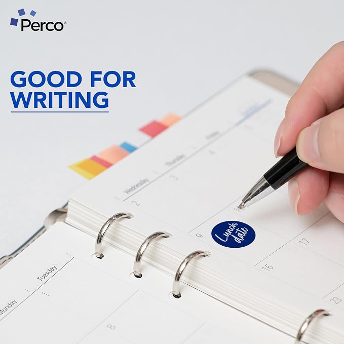 Perco Dark Blue 1-Inch Perforated Circle Dot Sticker Labels — 10 Rolls - Image 5