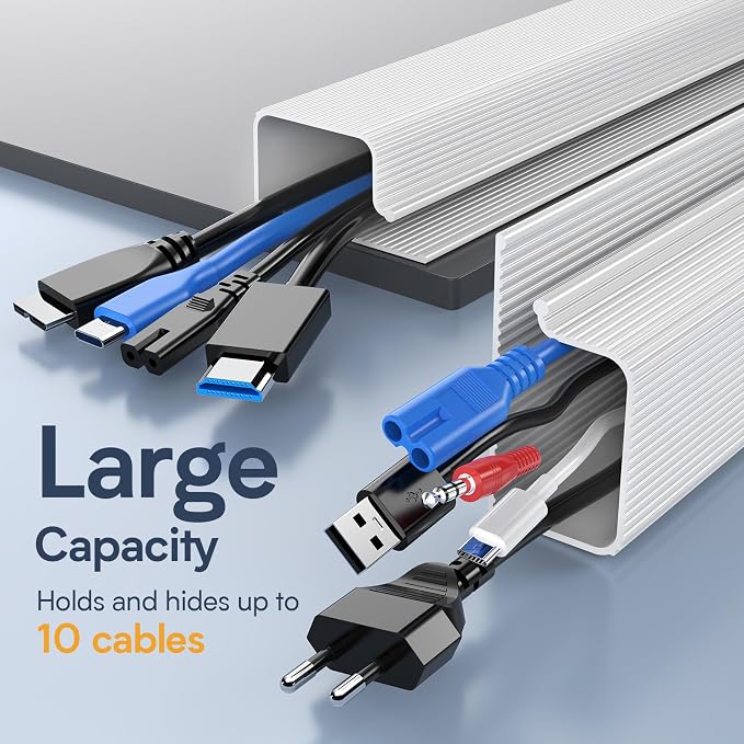 DELAMU 4 Pack Cable Management Under Desk - Image 3