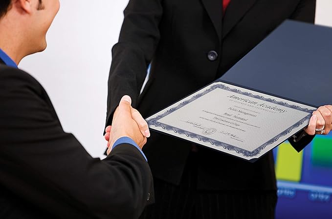 Better Office Products 25 Pack Navy Blue Certificate Holders, Diploma Holders - Image 4