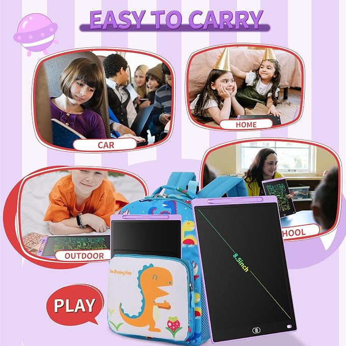 Genialba LCD Writing Tablet 8.5-Inch Colorful Doodle Board, Toddler Learning - Image 4