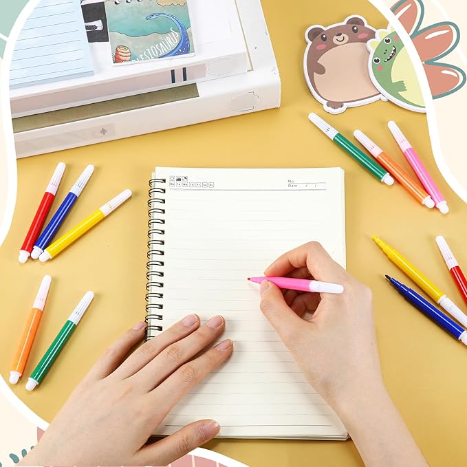 288 Pcs Mini Markers Colored Pen 3.4 Inch Vibrant Colors Portable Short Colored Markers Assorted Multicolor Watercolor Marker Pen for Kids and Adult Glass Office School Supplies (6 Colors)-DeskLoop Office